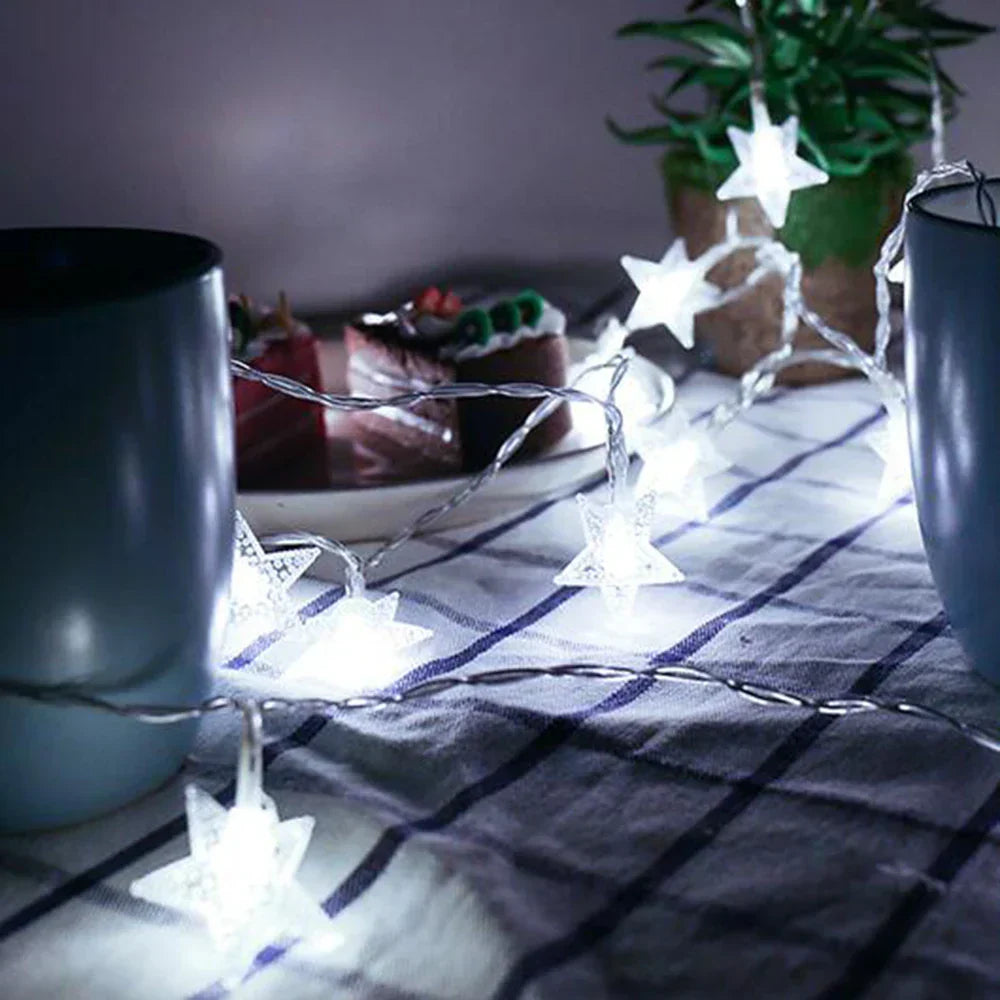 StellaGlow LED Star String Lights – Battery-Powered Decorative Fairy Lights for Indoor & Outdoor Use