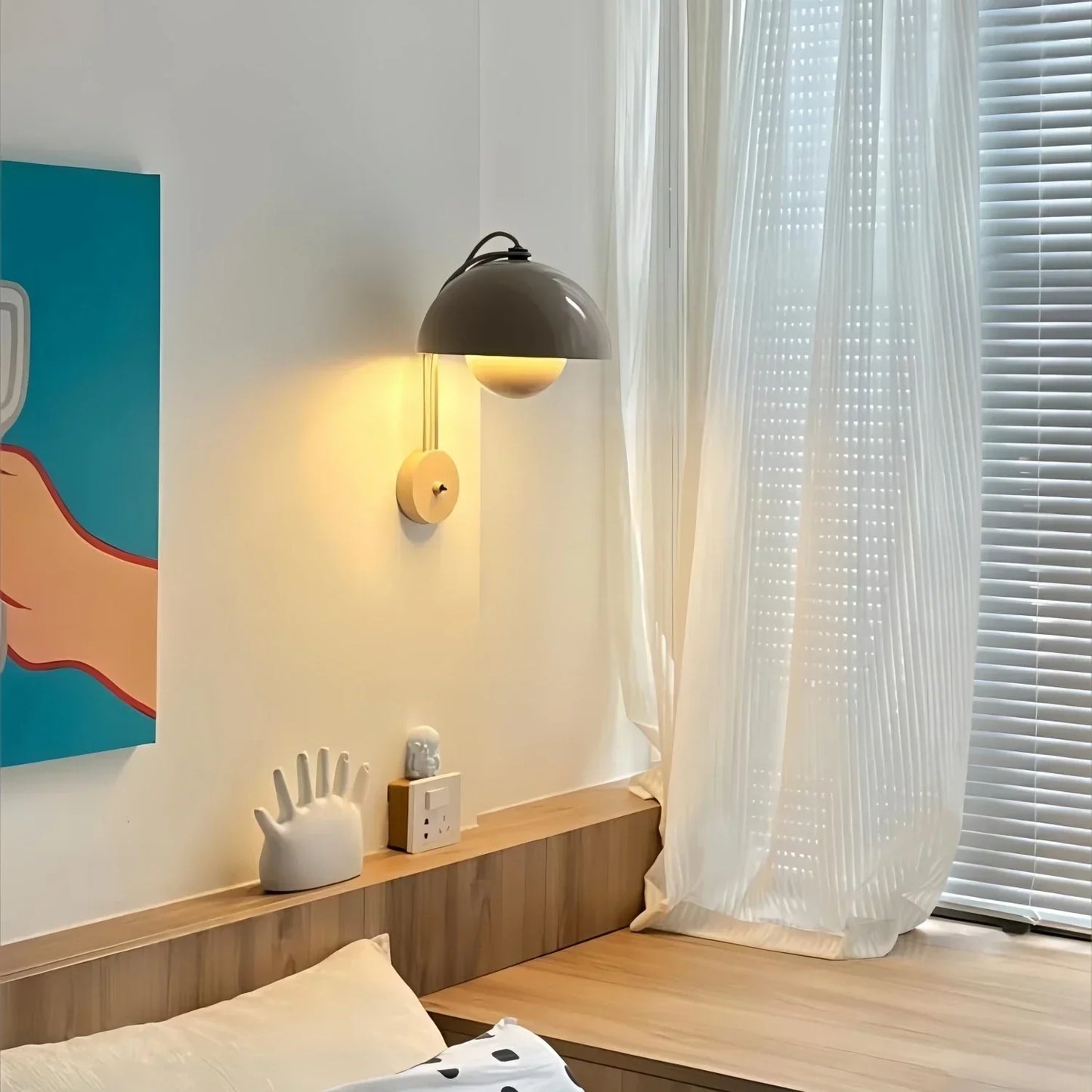 Nordic Bud LED Wall Light – Contemporary E27 Wall Lamp | Soft Ambient Lighting | Modern Interior Accent