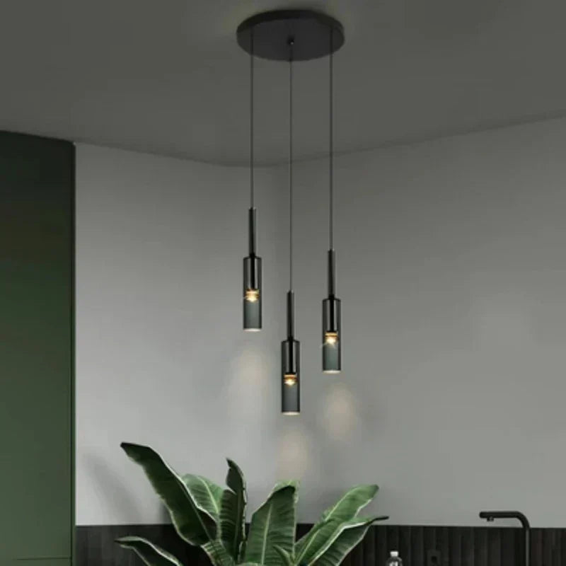 Obsidian Orb Pendant Light – Minimalist Glass Ceiling Lamp | Nordic LED Hanging Light for Contemporary Interiors