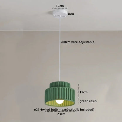 Veloura Resin Pendant Light – Nordic LED Ceiling Lamp | Minimalist Japandi Lighting for Modern Interiors