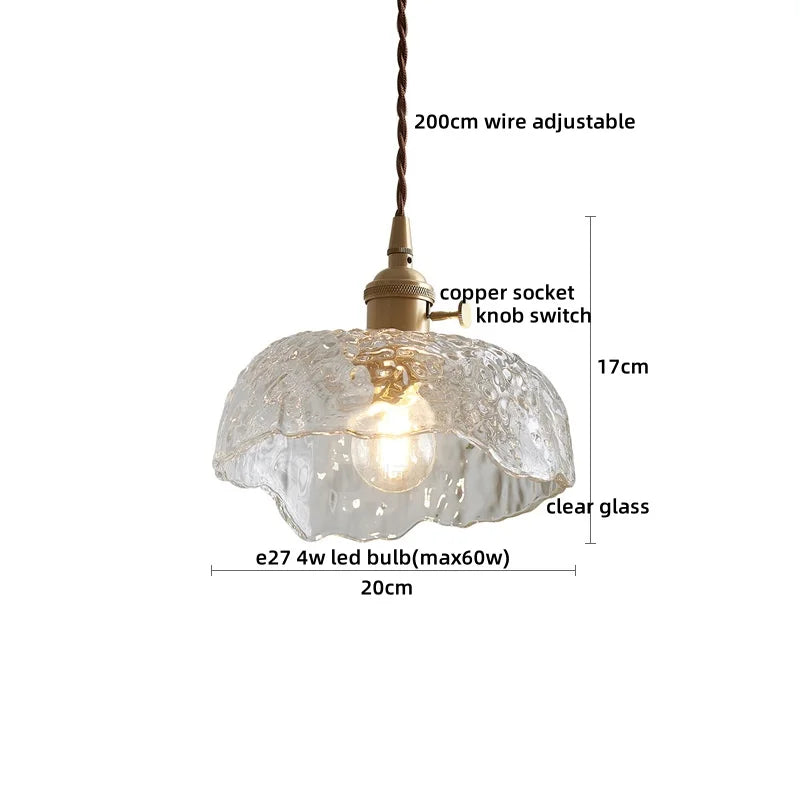 Verra Copper Pendant Light – Modern Glass Ceiling Lamp | Contemporary Ambient Lighting | Refined Interior Elegance