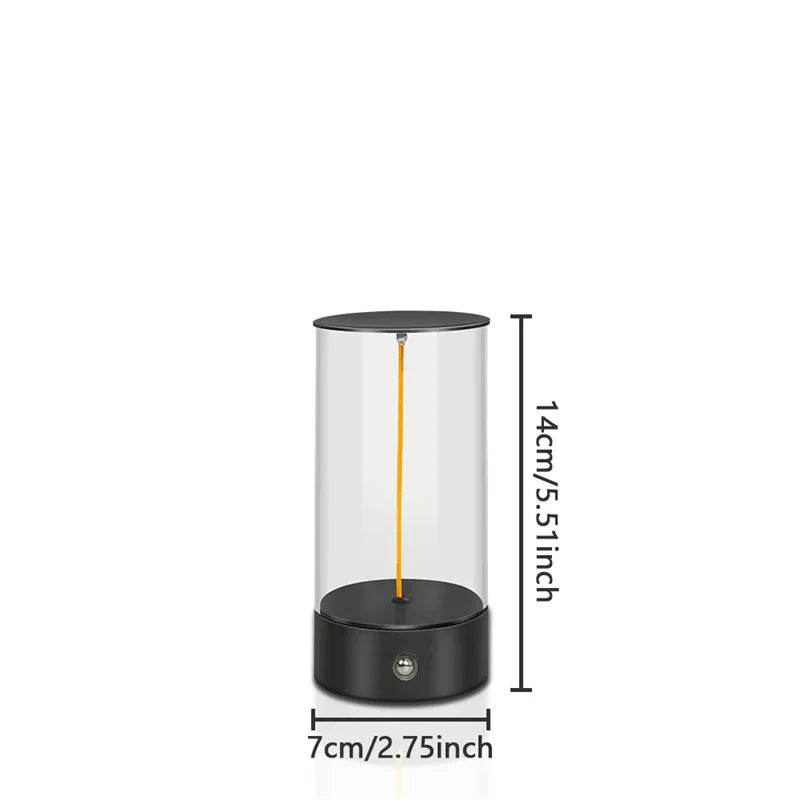 AuraPulse Touch Lamp – Rechargeable LED Mood Light | Minimalist Breathing Night Light for Modern Interiors