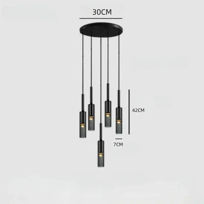 Obsidian Orb Pendant Light – Minimalist Glass Ceiling Lamp | Nordic LED Hanging Light for Contemporary Interiors