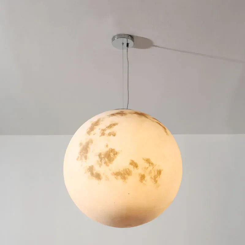 Moonlight Halo LED Pendant Light – Scandinavian Designer Ceiling Lamp | Contemporary Ambient Lighting | Statement Interior Feature
