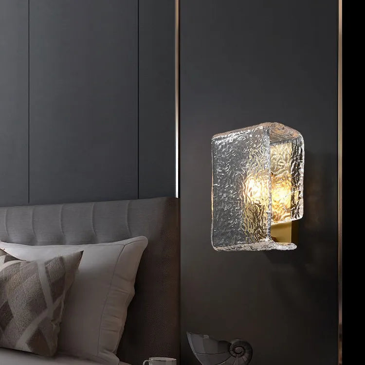 Copper & Glass Wall Light – Postmodern Art Deco LED Sconce | Luxury Ambient Interior Lighting