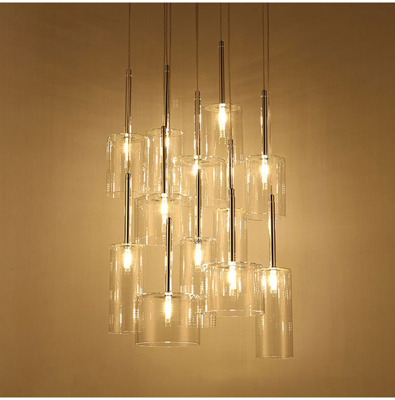 Milano Glass Pendant Light – Luxury LED Chandelier | Contemporary Italian Designer Lighting | Elegant Interior Centrepiece