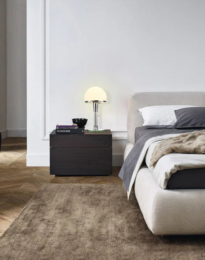 Luméhaus Table Lamp – Nordic Glass & Chrome Designer Lamp | Modern Ambient Lighting for Elegant Interiors