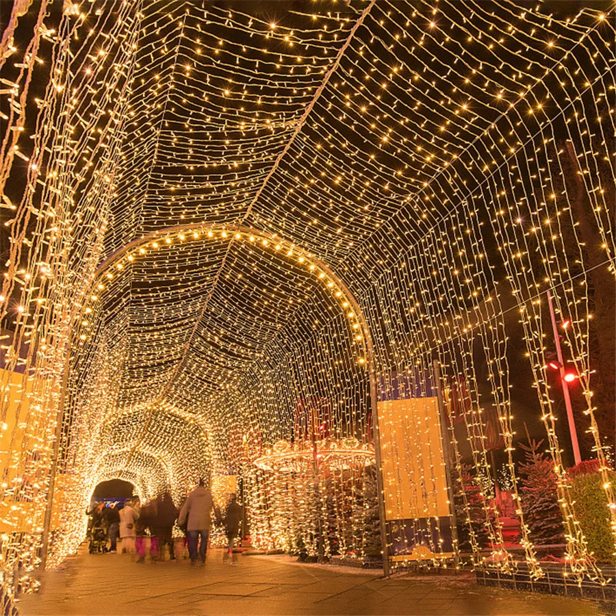 LumiFest LED Christmas String Lights – 10M / 50M / 100M Outdoor Fairy Lights with 8 Lighting Modes
