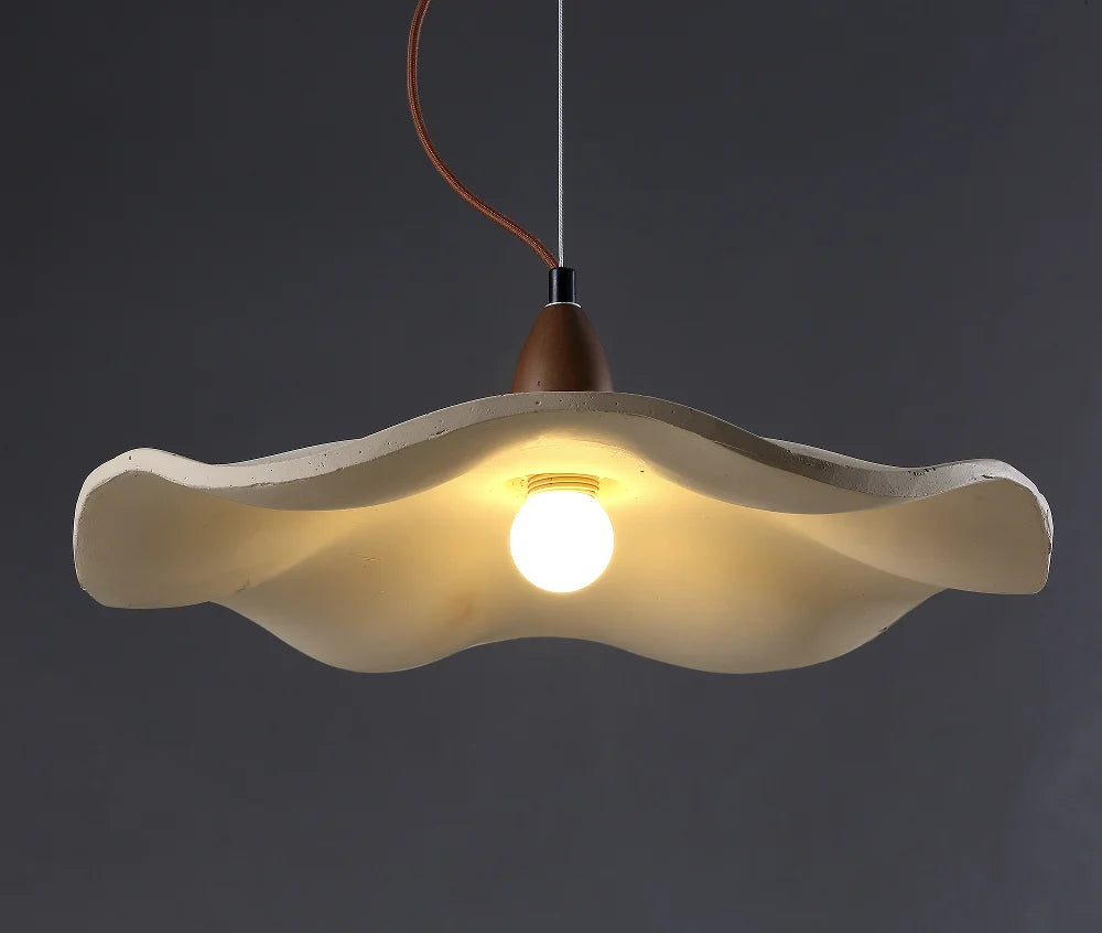 Japandi Wooden Pendant Light – Minimalist LED Ceiling Lamp | Wabi-Sabi Interior Lighting | Natural Contemporary Design