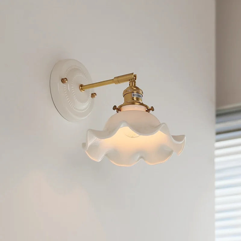 Aurelle Ceramic Wall Light – Adjustable E27 Wall Lamp | Contemporary Copper Lighting | Elegant Interior Illumination