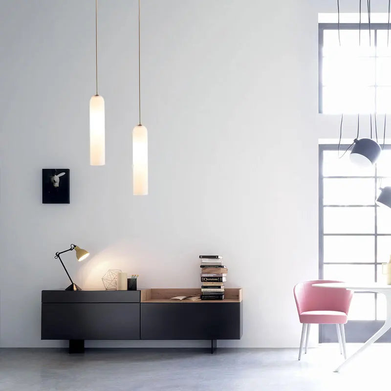 Scandinavian Glass Pendant Light – Modern E27 Ceiling Lamp | Elegant Ambient Lighting | Contemporary Nordic Interior Décor