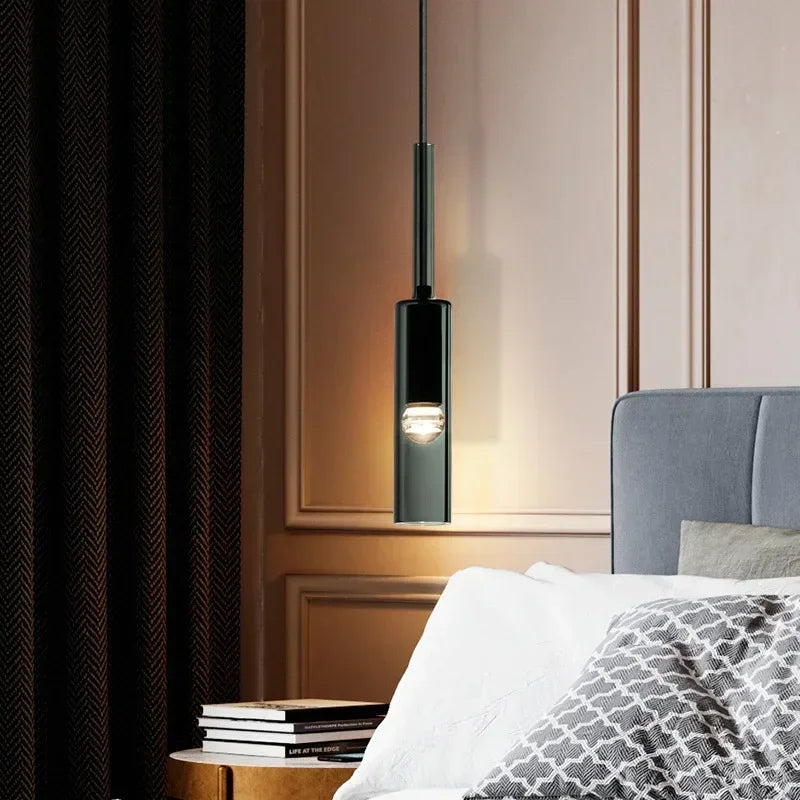 Noir Glass Pendant Light – Contemporary E27 Ceiling Light | Elegant Ambient Illumination | Modern Interior Statement