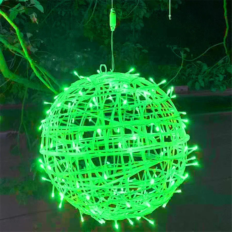 LED Rattan Ball String Lights – Outdoor Fairy Lights for Gardens, Weddings, Patios, Trees & Festive Decorations