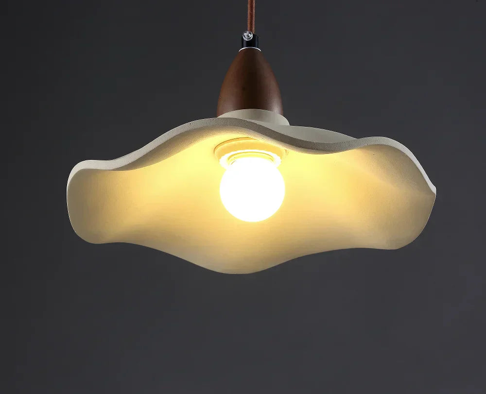 Japandi Wooden Pendant Light – Minimalist LED Ceiling Lamp | Wabi-Sabi Interior Lighting | Natural Contemporary Design
