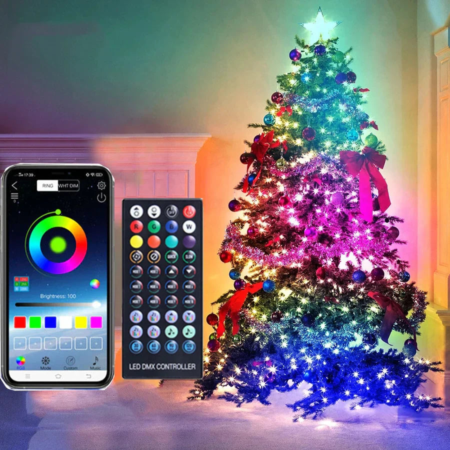 LUMISHOW RGB Smart LED String Lights – App & Remote Controlled Decorative Lighting | USB Powered Indoor & Outdoor Fairy Lights