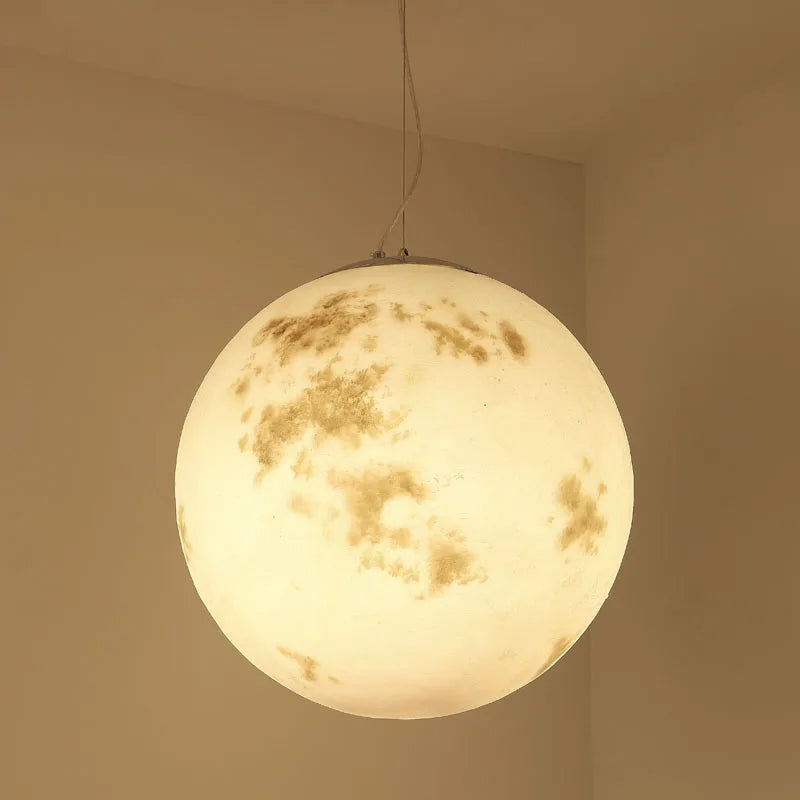 Moonlight Halo LED Pendant Light – Scandinavian Designer Ceiling Lamp | Contemporary Ambient Lighting | Statement Interior Feature
