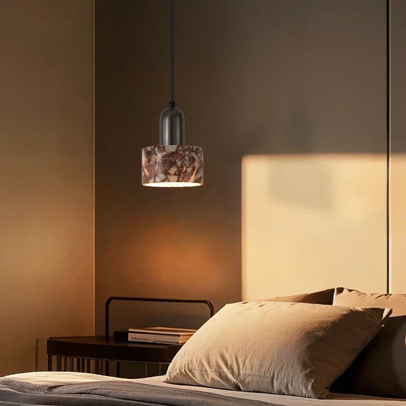 Bulgari Stone Pendant Light – Wabi-Sabi Marble Ceiling Lamp | Luxury Ambient Lighting | Contemporary Interior Statement