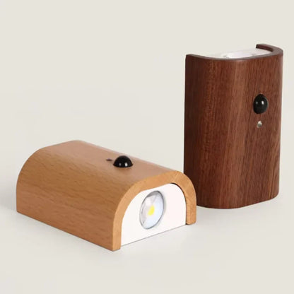 NordVale Sensor Wall Light – Wooden LED Motion Sensor Lamp | Modern Up & Down Ambient Lighting
