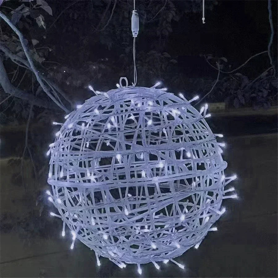 LED Rattan Ball String Lights – Outdoor Fairy Lights for Gardens, Weddings, Patios, Trees & Festive Decorations