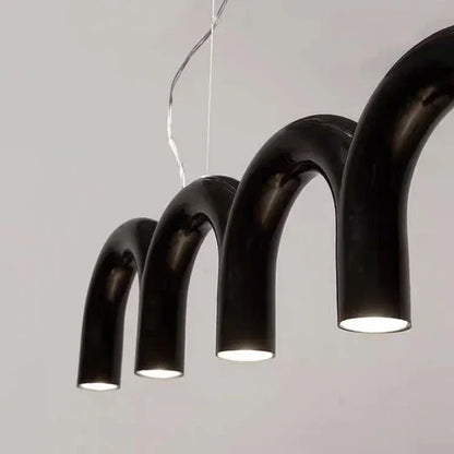 Sculptural U-Shaped LED Ceiling Light – Modern Designer Chandelier | Luxury Architectural Lighting