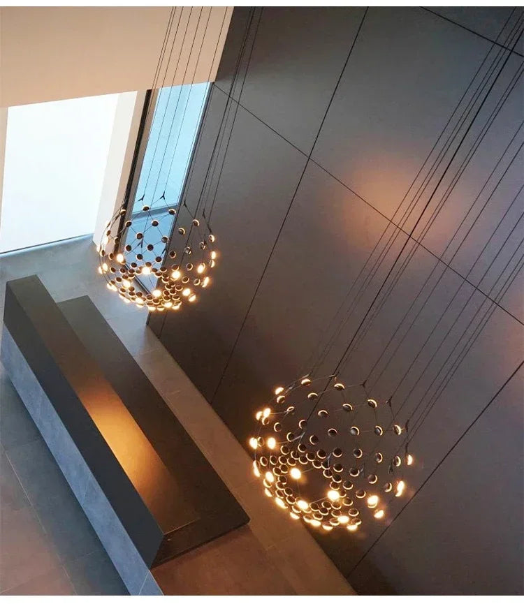 Modern Linear Pendant Light – Minimalist E27 Ceiling Lamp | Contemporary Ambient Lighting | Sleek Interior Statement