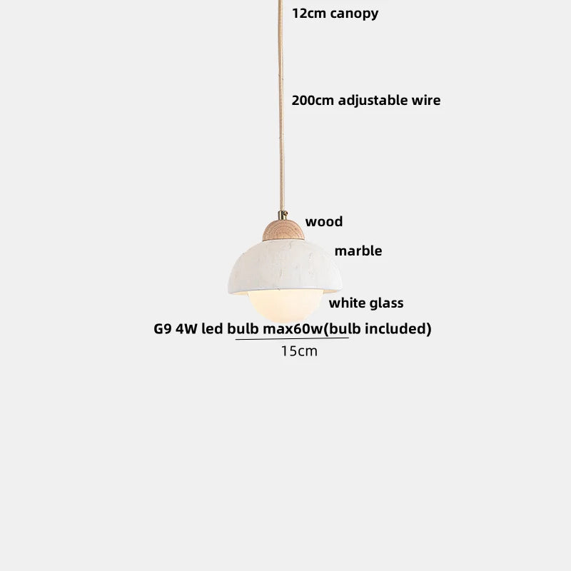 Bulgari Stone Pendant Light – Wabi-Sabi Marble Ceiling Lamp | Luxury Ambient Lighting | Contemporary Interior Statement