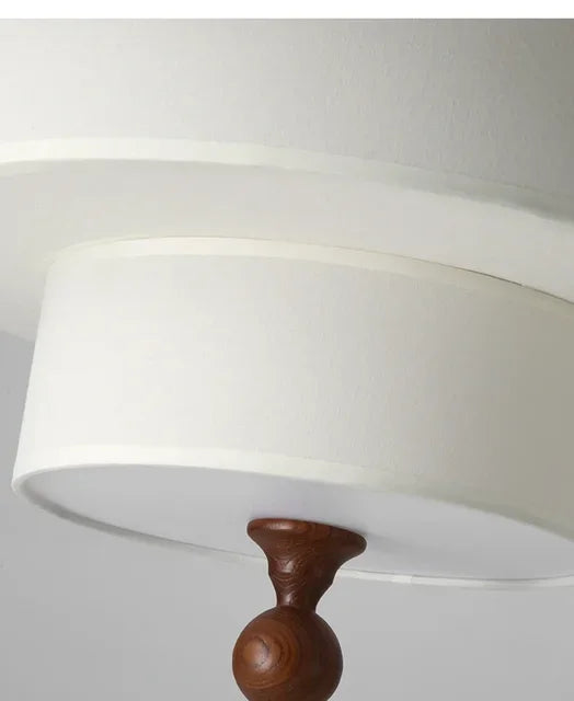 Boho Fabric Pendant Light – Wooden Ceiling Lamp | Warm Ambient Lighting | Rustic Modern Interior Décor
