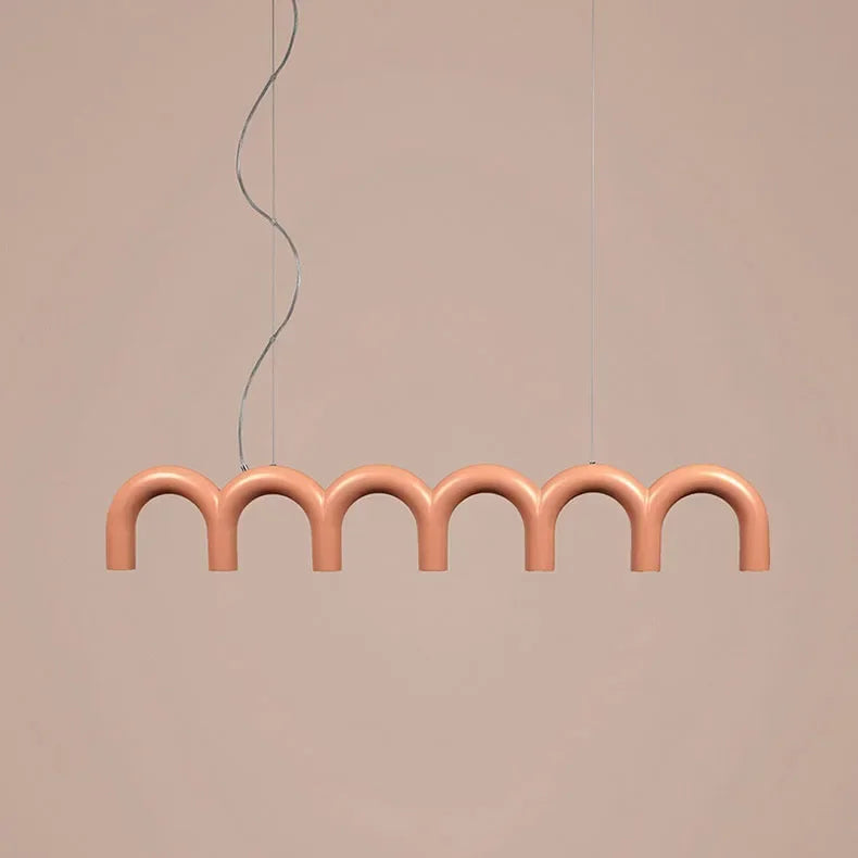 Sculptural U-Shaped LED Ceiling Light – Modern Designer Chandelier | Luxury Architectural Lighting