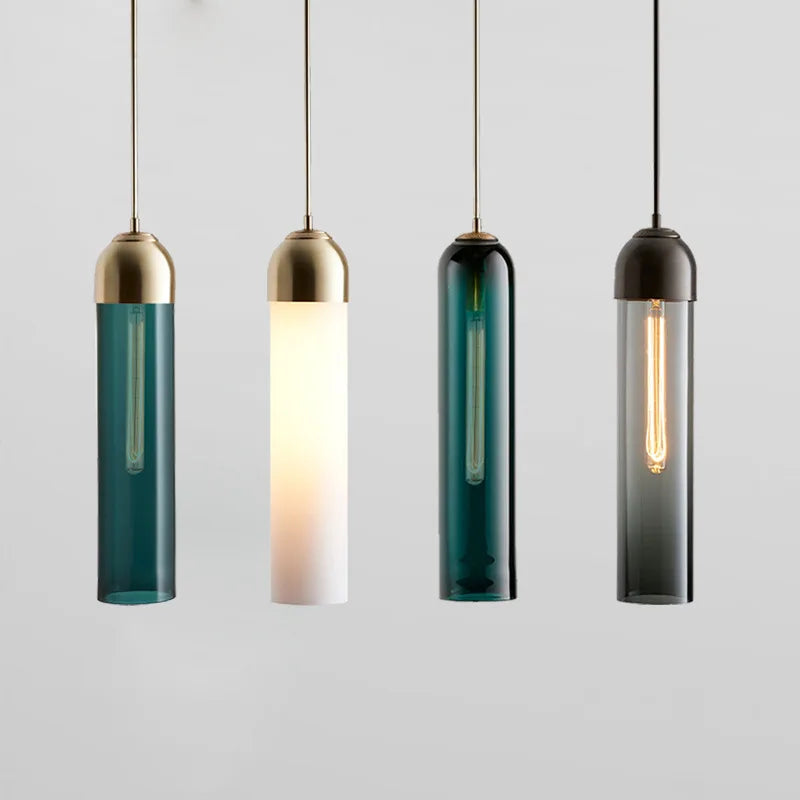 Scandinavian Glass Pendant Light – Modern E27 Ceiling Lamp | Elegant Ambient Lighting | Contemporary Nordic Interior Décor