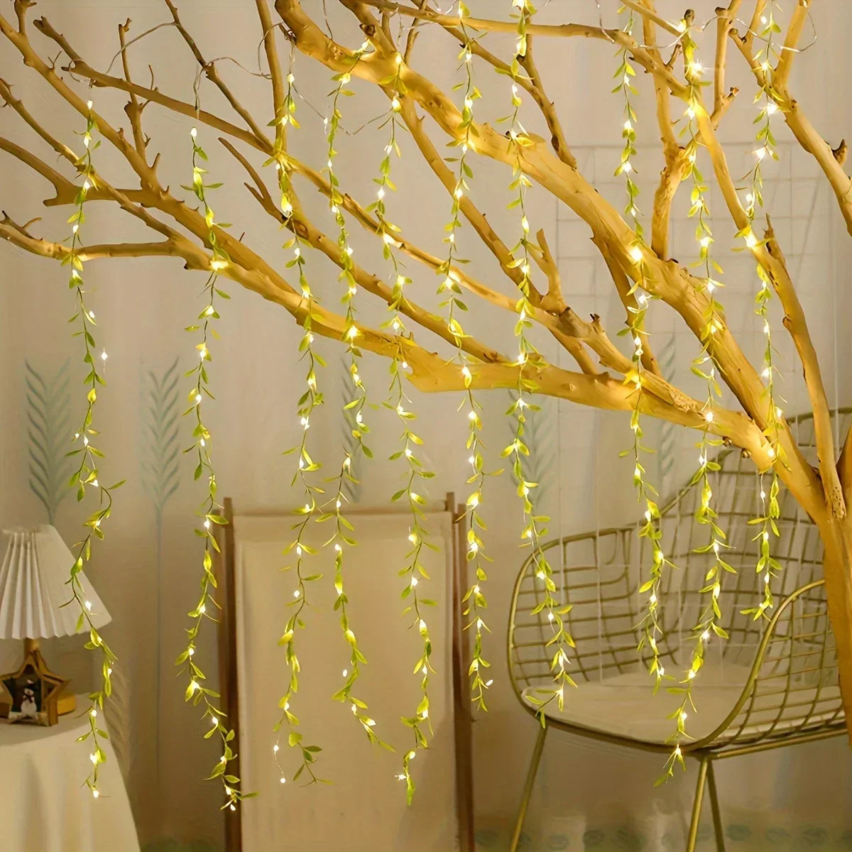 LeafLuma LED Leaf String Lights – 2M Decorative Fairy Lights with Warm White LEDs