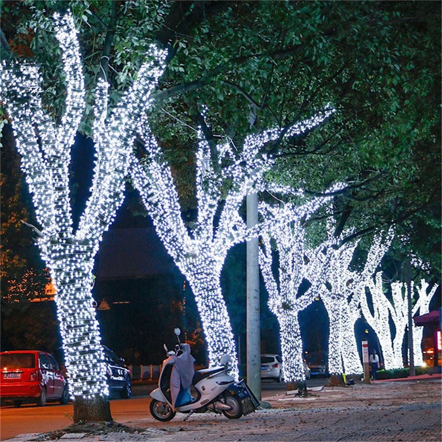 LumiFest LED Christmas String Lights – 10M / 50M / 100M Outdoor Fairy Lights with 8 Lighting Modes