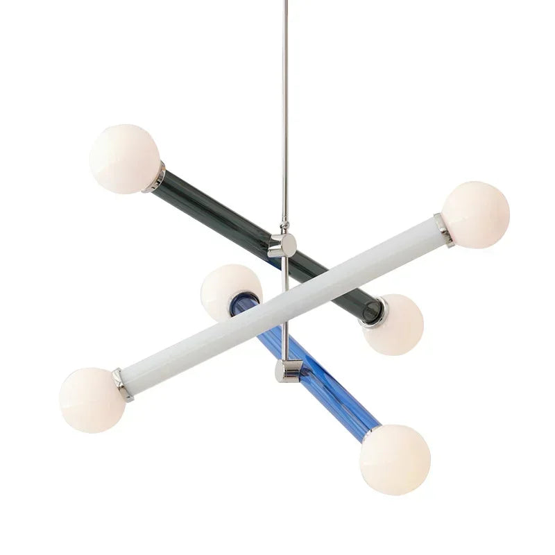 ArtGlow Modern Colorful Chandelier – Art Deco Glass & Acrylic Pendant Light for Contemporary Interiors