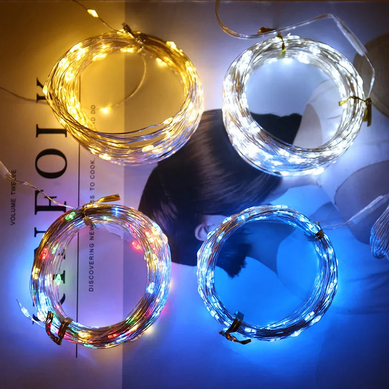 LumineoPro USB LED String Lights – Waterproof Fairy Lights | Flexible Copper & Silver Wire Decorative Lighting