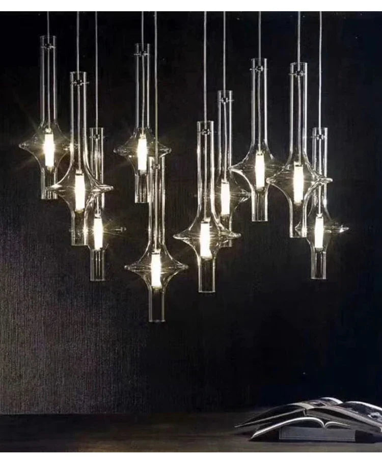 Aureline Glass Pendant Light – Luxury Nordic LED Hanging Lamp | Modern Designer Lighting for Elegant Interiors