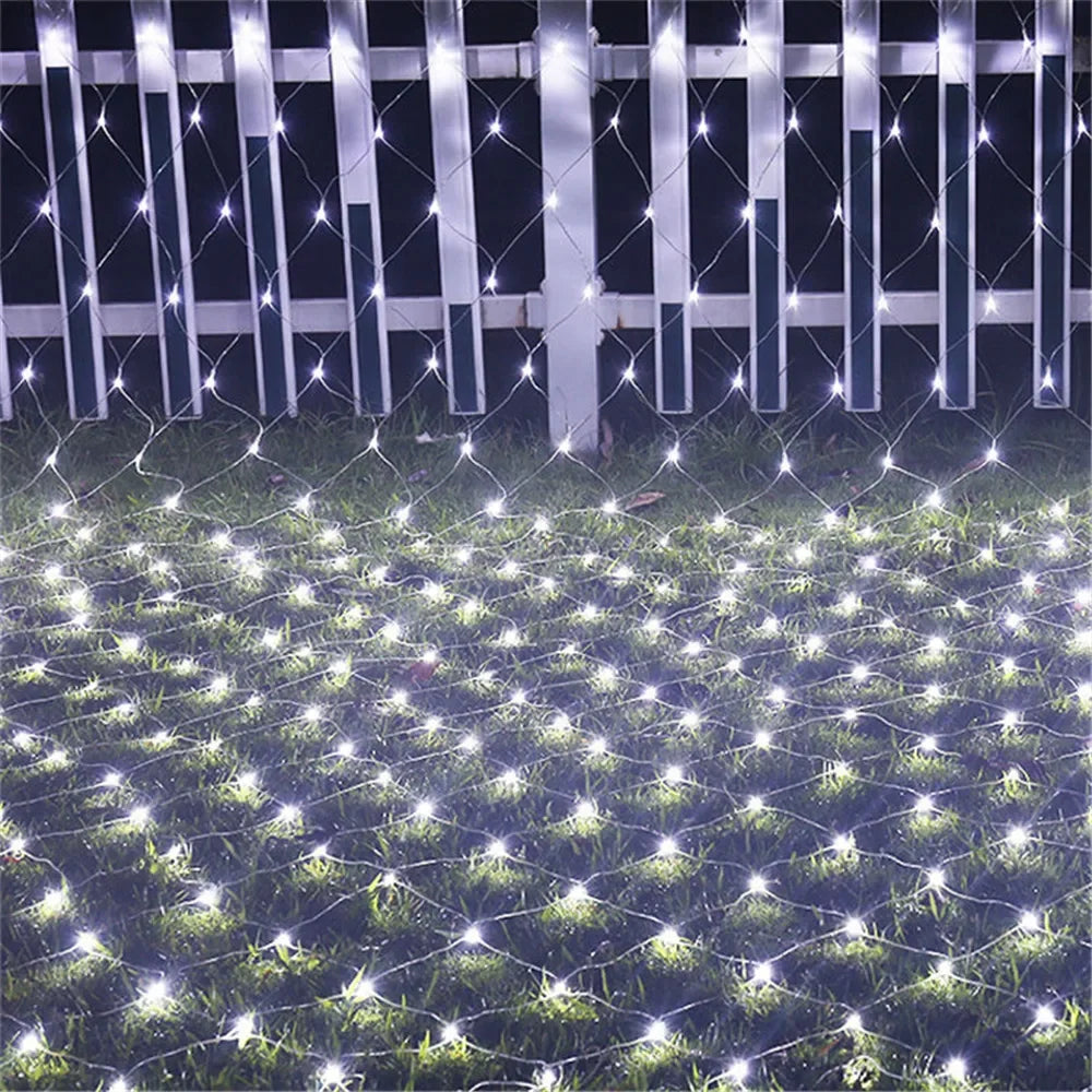 LumiGrid Net LED Lights – Decorative Mesh Fairy Lights | 8 Lighting Modes | Indoor & Outdoor Celebration Lighting