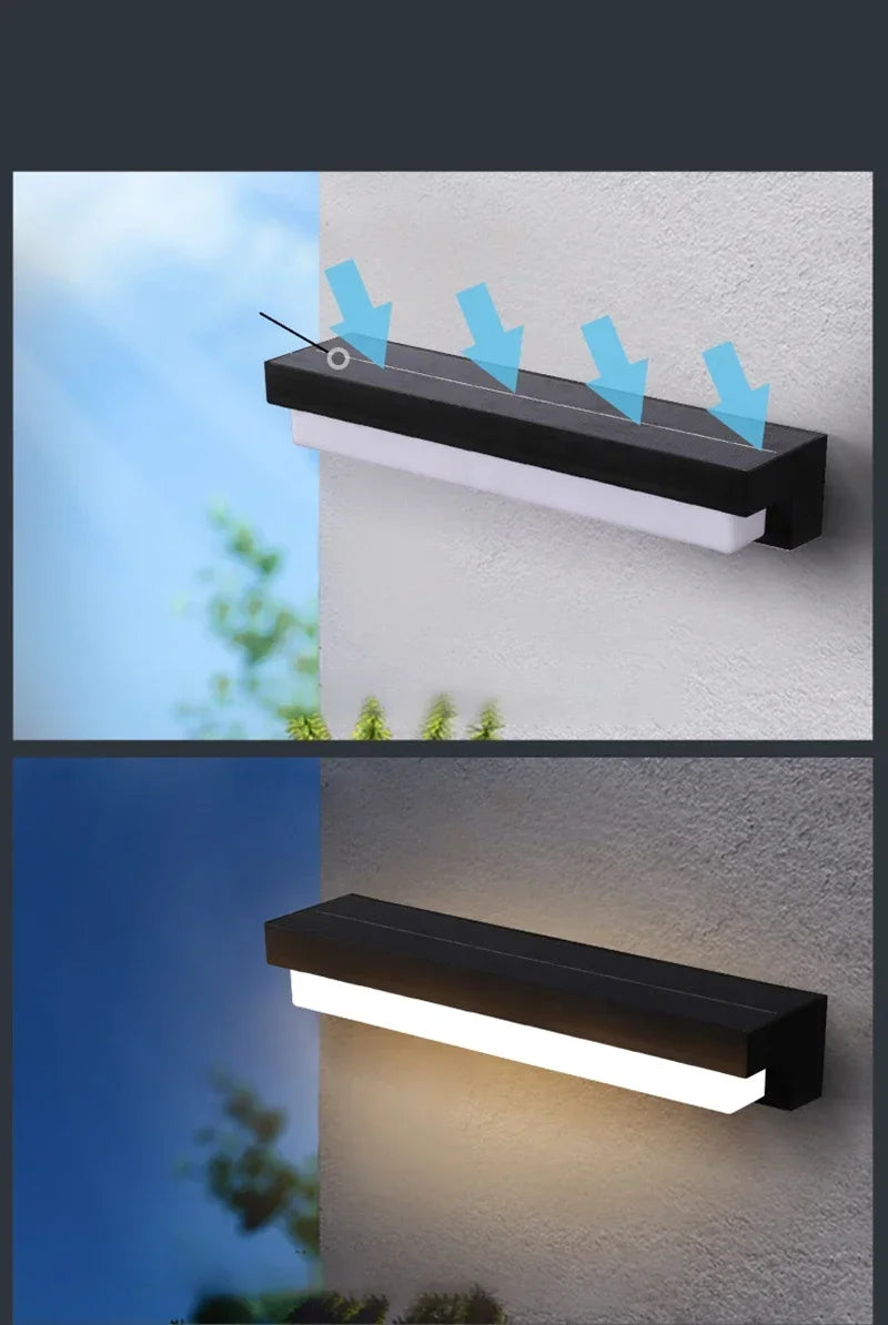 Outdoor Solar LED Wall Light – Waterproof Garden Wall Lamp | IP65 Security & Decorative Lighting | Energy-Efficient Exterior Light