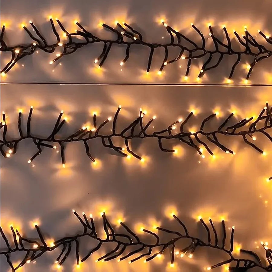LumiBurst Cluster LED String Lights – Waterproof Firework-Style Christmas Lights | Indoor & Outdoor Decorative Lighting
