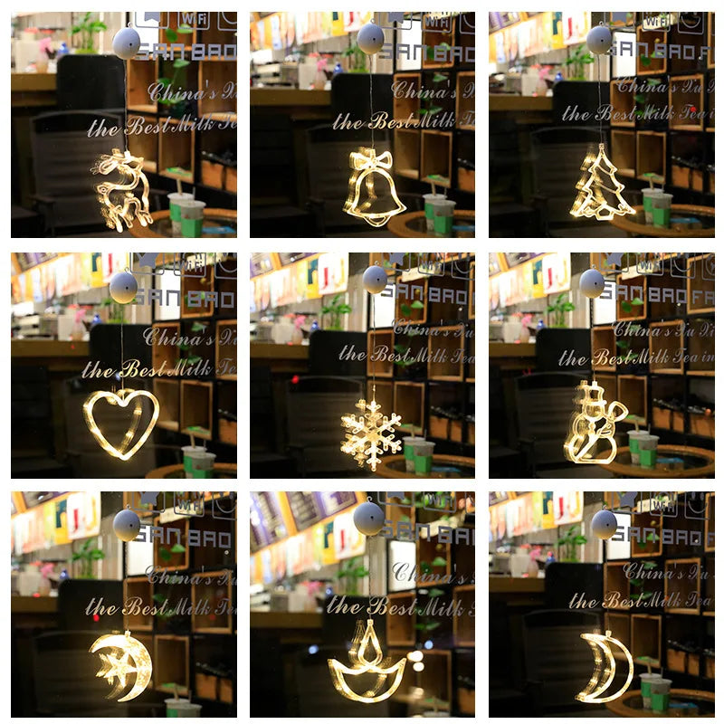 SantaGlow LED Window Light – Santa Claus Suction Cup Decoration | Festive Christmas Window Lamp