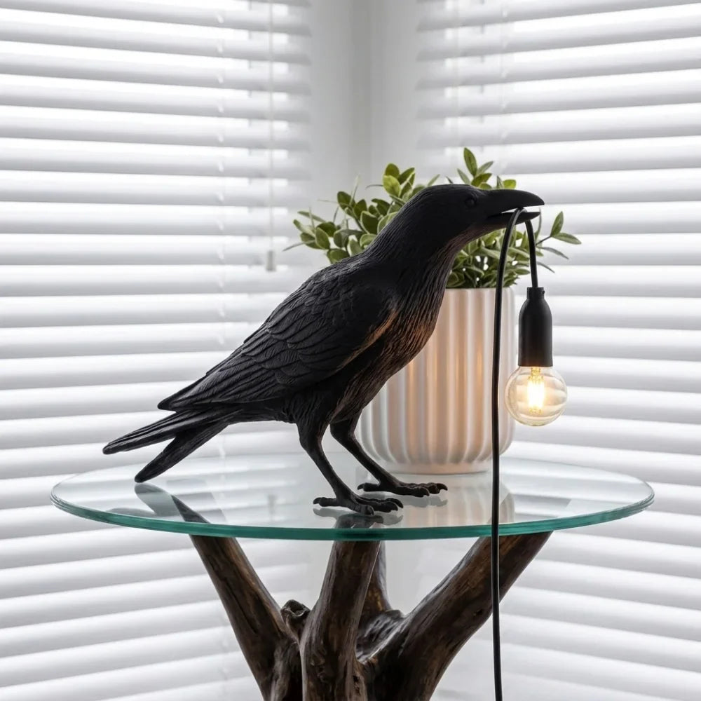 Lucky Bird Resin Table Lamp – Modern LED Decorative Table Light | Contemporary Bedroom & Living Room Lamp | Designer Home Décor