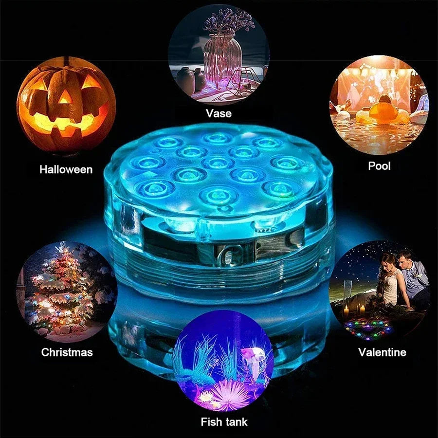 LUMISNAP 10-LED RGB Unterwasser-Magnetleuchten-Leuchtezauber