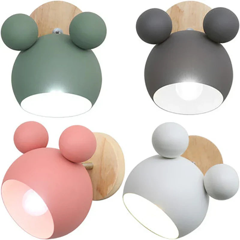 Nordic Mickey Wandlamp – Designlamp voor Slaapkamer, Hal & Kinderkamer-Leuchtezauber