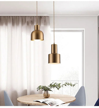 Gold Nordic Pendant Light – Modern LED Hanging Lamp | Scandinavian Luxury Interior Lighting