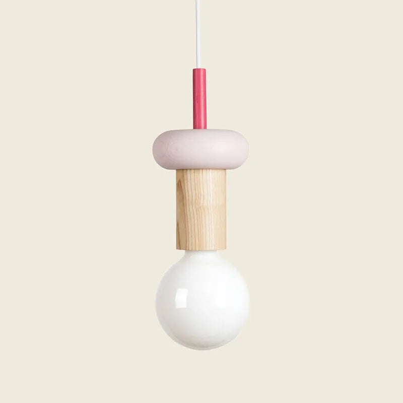Halden Wood Pendant Light – Nordic LED Hanging Lamp | Minimalist Wooden Ceiling Light for Contemporary Interiors