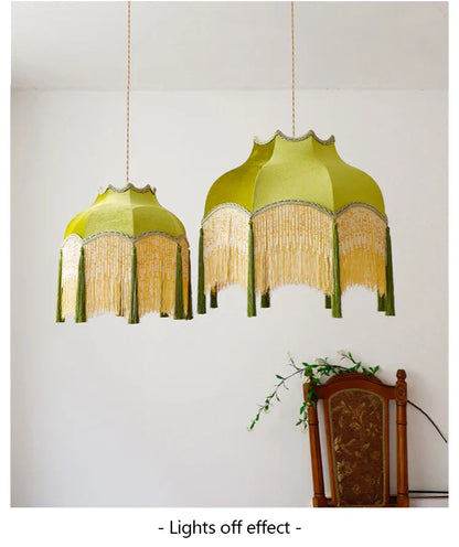 Versailles Tassel Pendant Light – French Vintage Chandelier | Luxury Fabric Ceiling Lamp | Timeless Interior Elegance