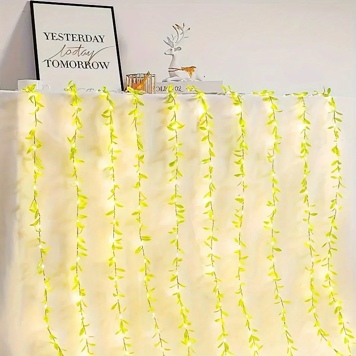 LeafLuma LED Leaf String Lights – 2M Decorative Fairy Lights with Warm White LEDs