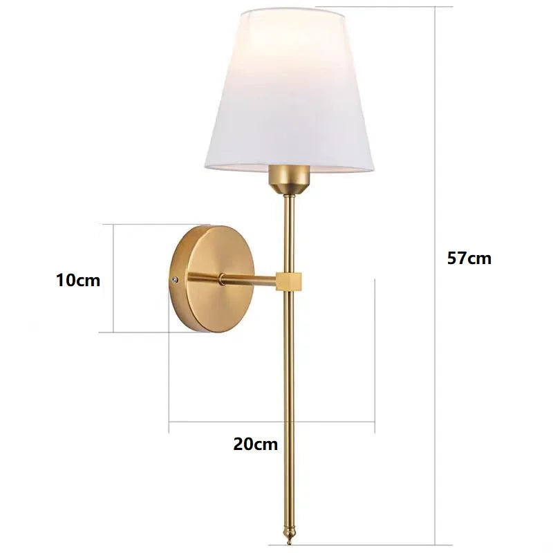 Heritage Fabric Wall Light – Industrial Style LED Wall Lamp | Vintage-Inspired Ambient Lighting | Elegant Interior Accent
