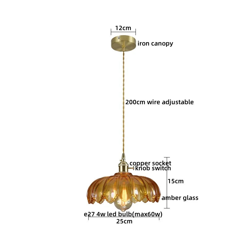 Verra Copper Pendant Light – Modern Glass Ceiling Lamp | Contemporary Ambient Lighting | Refined Interior Elegance