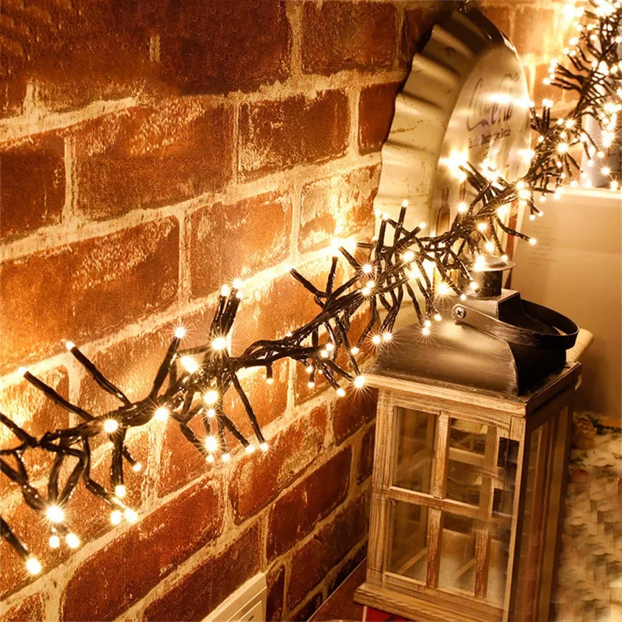LumiBurst Cluster LED String Lights – Waterproof Firework-Style Christmas Lights | Indoor & Outdoor Decorative Lighting