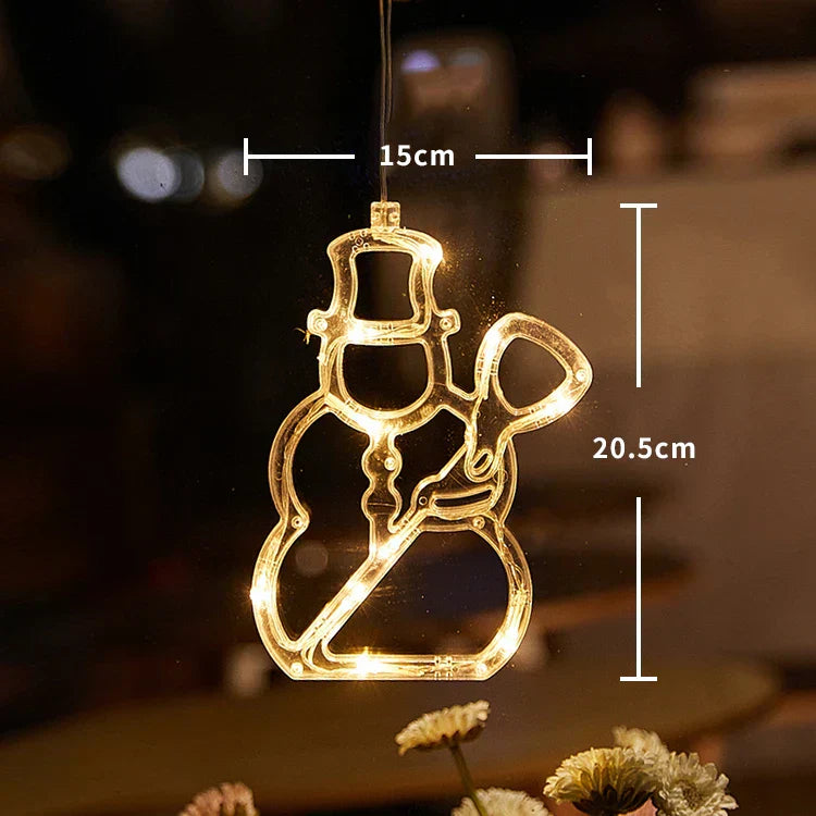 SantaGlow LED Window Light – Santa Claus Suction Cup Decoration | Festive Christmas Window Lamp