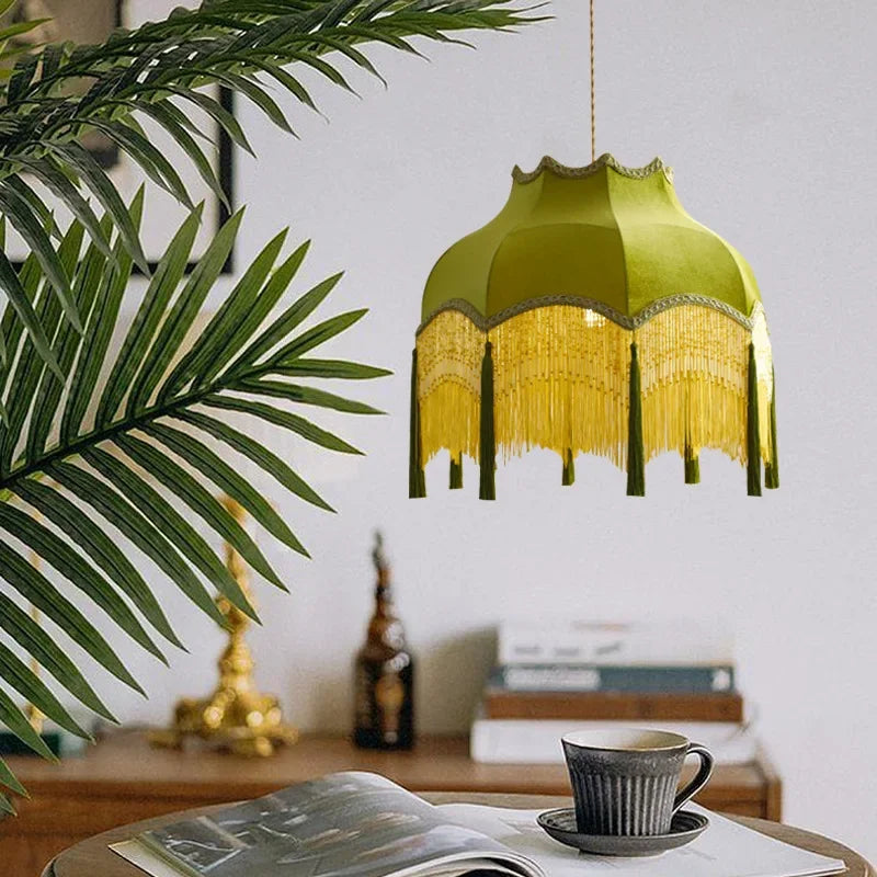 Versailles Tassel Pendant Light – French Vintage Chandelier | Luxury Fabric Ceiling Lamp | Timeless Interior Elegance